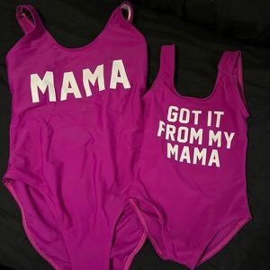 Mama and mini bathing suits